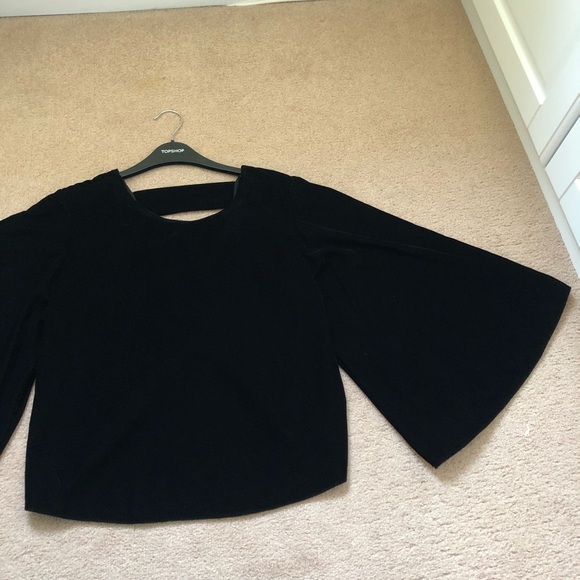 Topshop Velvet Knot Back Top - Picture 8 of 12